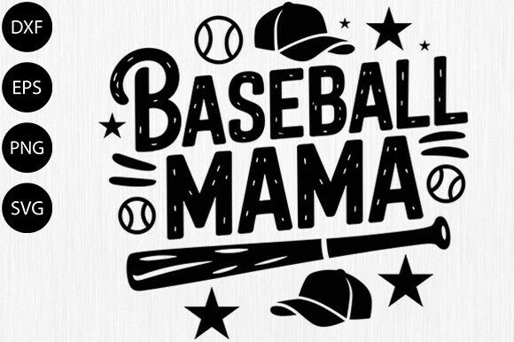 Baseball Mama SVG for Custom Embroidery