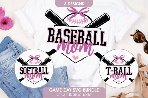 Baseball Softball T-Ball Mom SVG Bundle