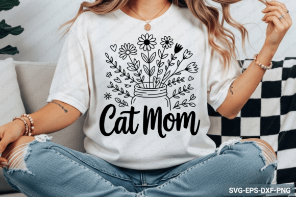 Cat Mom SVG Design for Mother's Day