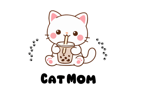 Charming Cat Mom SVG for Embroidery