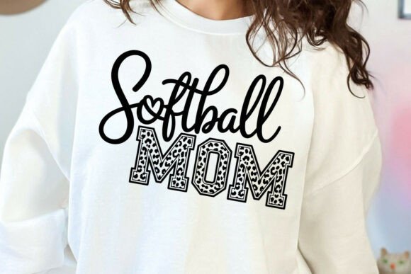 Cheetah Print Softball Mom SVG for Game Day