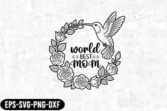 Floral Hummingbird Mom SVG: A Charming Embroidery Design