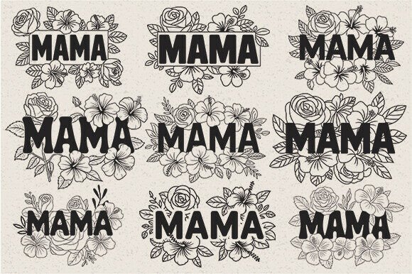 Floral Mama SVG Bundle: A Versatile Mom Design