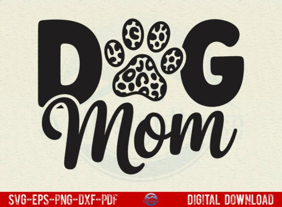 Leopard Paw Print Dog Mom SVG: A Stylish Embroidery Choice