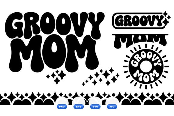 Retro Groovy Mom SVG Pack: A Vibrant Embroidery Design