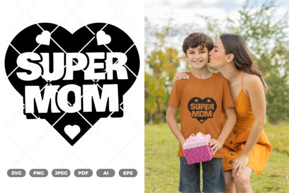 Super Mom SVG Clipart: A Versatile Design for Embroidery
