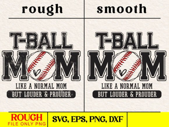 T-Ball Mom Svg, Distressed Sports Design
