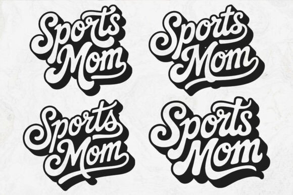 Vintage Sports Mom SVG for Embroidery
