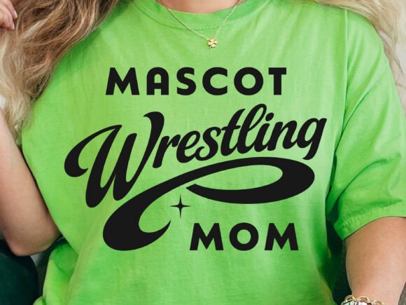 Wrestling Mom SVG Template for Embroidery
